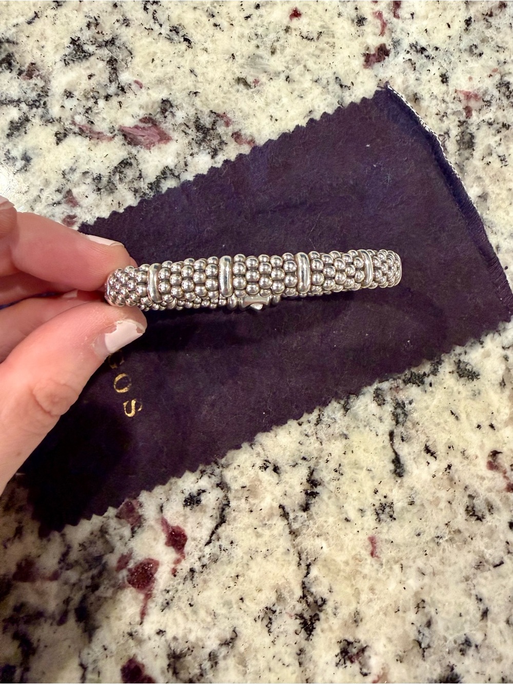 LAGOS Silver Beaded Caviar-Style Bracelet